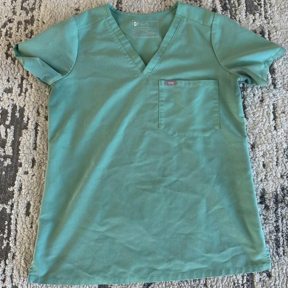 Figs Catarina Scrub Top - Size Small - Jade